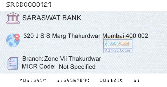 Saraswat Cooperative Bank Limited Zone Vii ThakurdwarBranch 
