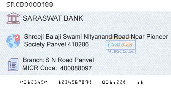 Saraswat Cooperative Bank Limited S N Road PanvelBranch 