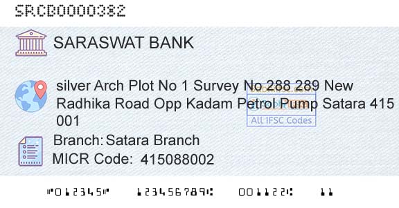 Saraswat Cooperative Bank Limited Satara BranchBranch 