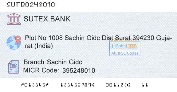 Sutex Cooperative Bank Limited Sachin GidcBranch 