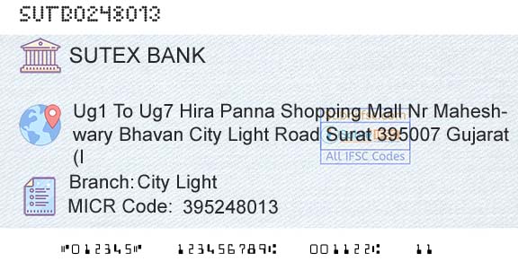 Sutex Cooperative Bank Limited City LightBranch 