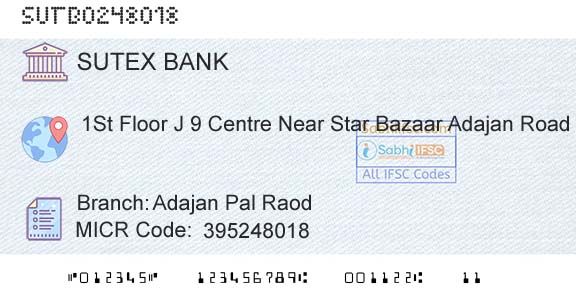 Sutex Cooperative Bank Limited Adajan Pal RaodBranch 