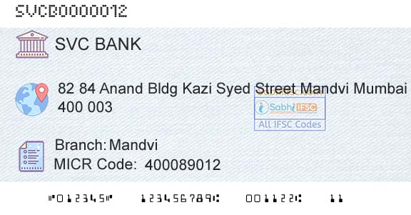 The Shamrao Vithal Cooperative Bank MandviBranch 