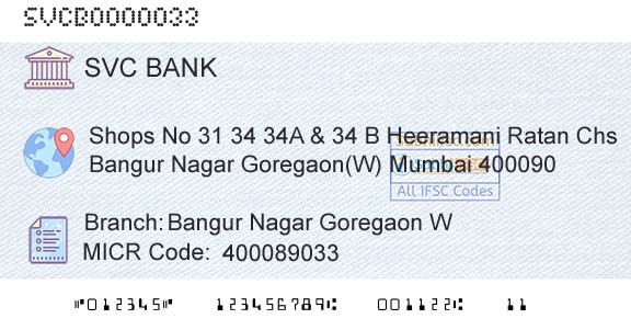 The Shamrao Vithal Cooperative Bank Bangur Nagar Goregaon WBranch 