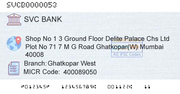 The Shamrao Vithal Cooperative Bank Ghatkopar West Branch 