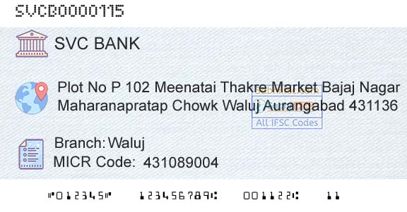 The Shamrao Vithal Cooperative Bank WalujBranch 