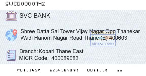 The Shamrao Vithal Cooperative Bank Kopari Thane EastBranch 