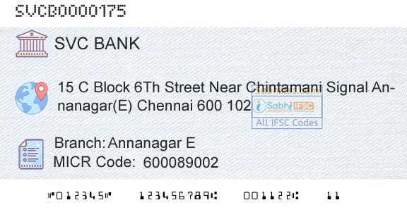 The Shamrao Vithal Cooperative Bank Annanagar E Branch 