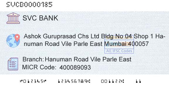The Shamrao Vithal Cooperative Bank Hanuman Road Vile Parle EastBranch 