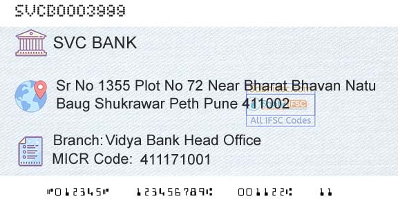 The Shamrao Vithal Cooperative Bank Vidya Bank Head OfficeBranch 