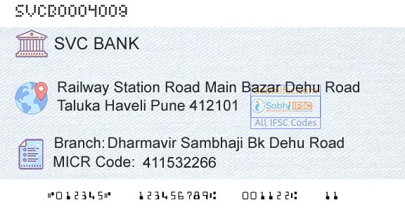 The Shamrao Vithal Cooperative Bank Dharmavir Sambhaji Bk Dehu RoadBranch 
