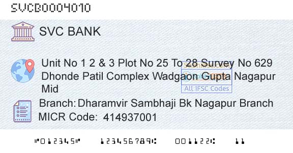 The Shamrao Vithal Cooperative Bank Dharamvir Sambhaji Bk Nagapur BranchBranch 