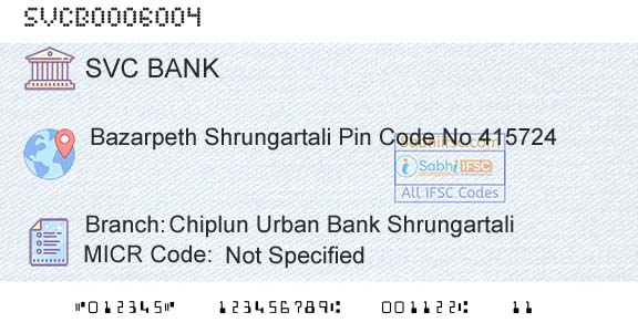 The Shamrao Vithal Cooperative Bank Chiplun Urban Bank ShrungartaliBranch 