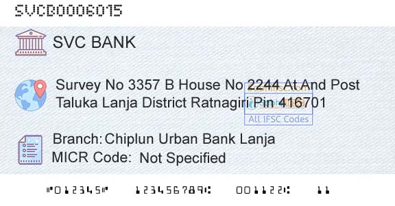 The Shamrao Vithal Cooperative Bank Chiplun Urban Bank LanjaBranch 