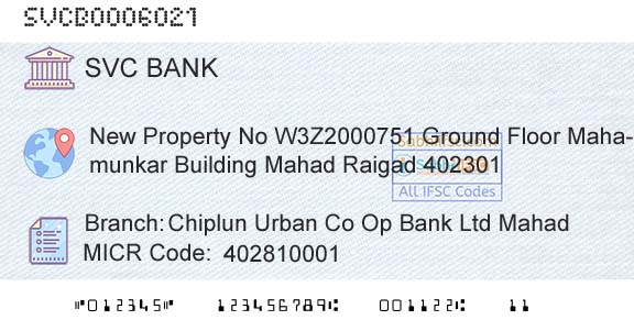 The Shamrao Vithal Cooperative Bank Chiplun Urban Co Op Bank Ltd MahadBranch 