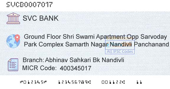 The Shamrao Vithal Cooperative Bank Abhinav Sahkari Bk NandivliBranch 