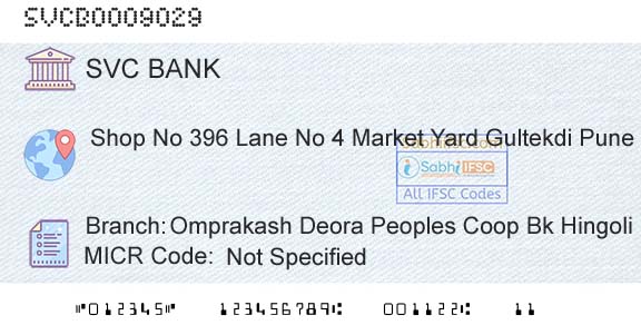 The Shamrao Vithal Cooperative Bank Omprakash Deora Peoples Coop Bk Hingoli Market YarBranch 