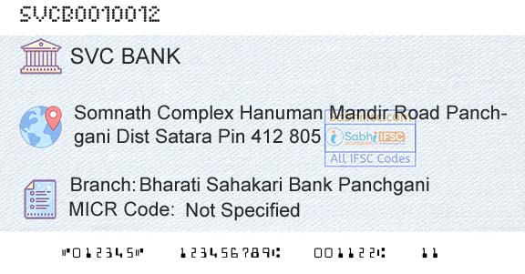 The Shamrao Vithal Cooperative Bank Bharati Sahakari Bank PanchganiBranch 