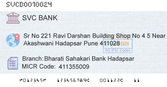 The Shamrao Vithal Cooperative Bank Bharati Sahakari Bank HadapsarBranch 