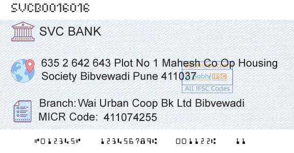 The Shamrao Vithal Cooperative Bank Wai Urban Coop Bk Ltd BibvewadiBranch 