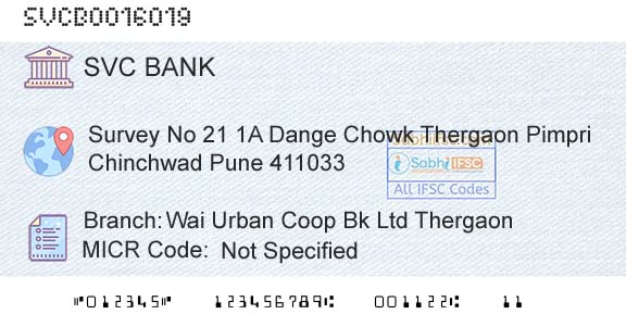 The Shamrao Vithal Cooperative Bank Wai Urban Coop Bk Ltd ThergaonBranch 