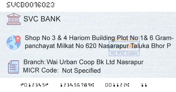 The Shamrao Vithal Cooperative Bank Wai Urban Coop Bk Ltd NasrapurBranch 