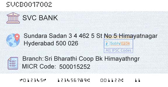 The Shamrao Vithal Cooperative Bank Sri Bharathi Coop Bk HimayathngrBranch 