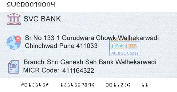 The Shamrao Vithal Cooperative Bank Shri Ganesh Sah Bank WalhekarwadiBranch 