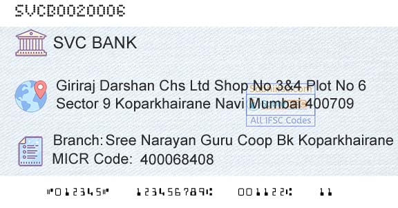 The Shamrao Vithal Cooperative Bank Sree Narayan Guru Coop Bk KoparkhairaneBranch 