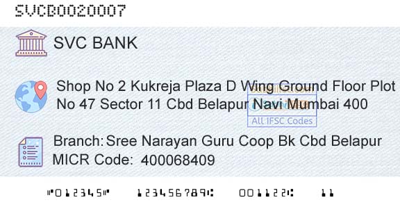 The Shamrao Vithal Cooperative Bank Sree Narayan Guru Coop Bk Cbd BelapurBranch 