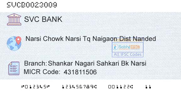 The Shamrao Vithal Cooperative Bank Shankar Nagari Sahkari Bk NarsiBranch 