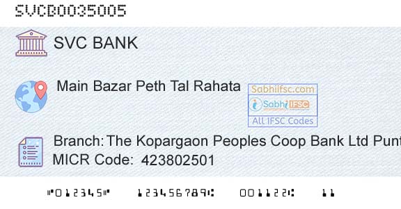 The Shamrao Vithal Cooperative Bank The Kopargaon Peoples Coop Bank Ltd PuntambaBranch 
