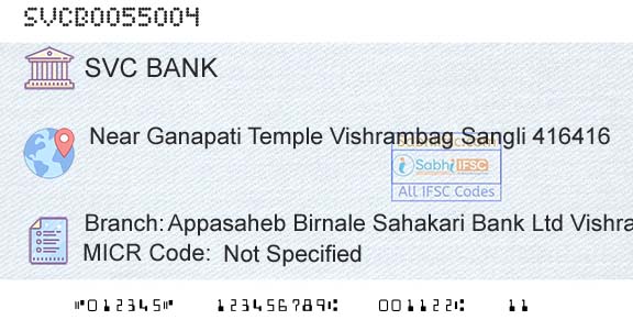The Shamrao Vithal Cooperative Bank Appasaheb Birnale Sahakari Bank Ltd Vishram Bag SaBranch 