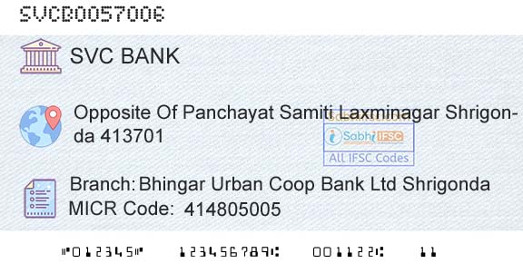 The Shamrao Vithal Cooperative Bank Bhingar Urban Coop Bank Ltd ShrigondaBranch 