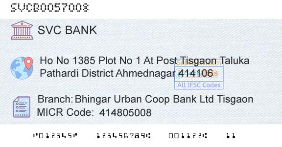 The Shamrao Vithal Cooperative Bank Bhingar Urban Coop Bank Ltd TisgaonBranch 