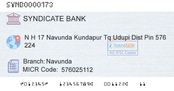 Syndicate Bank NavundaBranch 