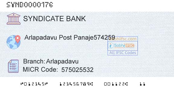 Syndicate Bank ArlapadavuBranch 