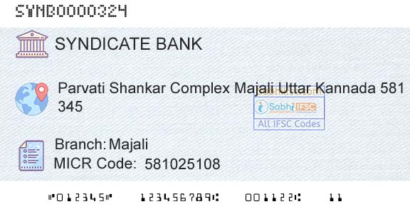 Syndicate Bank MajaliBranch 