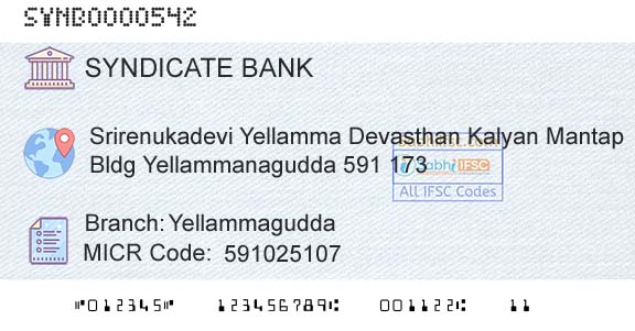 Syndicate Bank YellammaguddaBranch 
