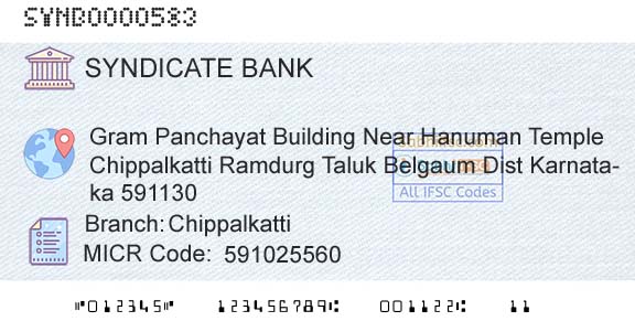Syndicate Bank ChippalkattiBranch 