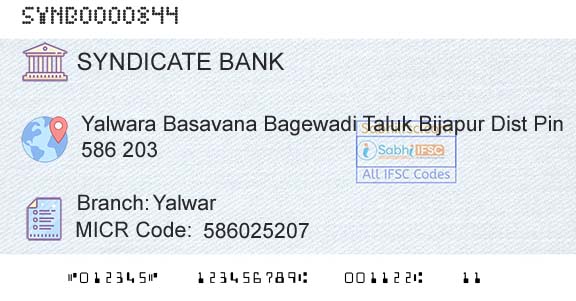 Syndicate Bank YalwarBranch 
