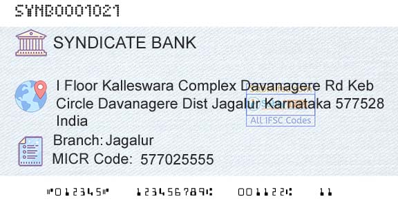 Syndicate Bank JagalurBranch 