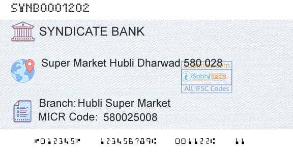 Syndicate Bank Hubli Super MarketBranch 