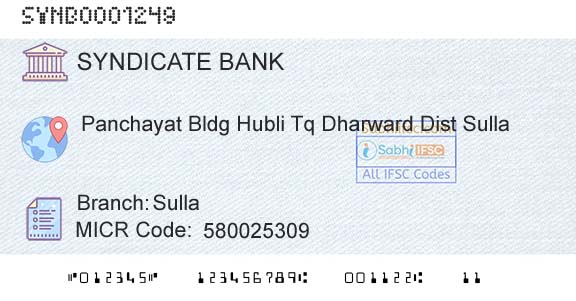 Syndicate Bank SullaBranch 