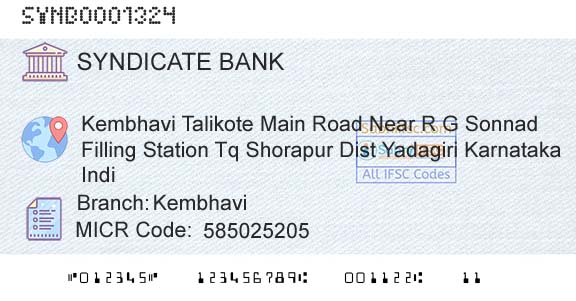 Syndicate Bank KembhaviBranch 