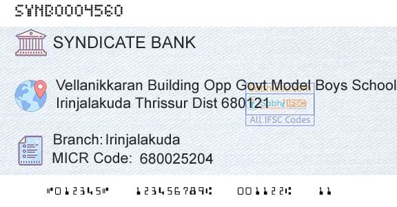 Syndicate Bank IrinjalakudaBranch 