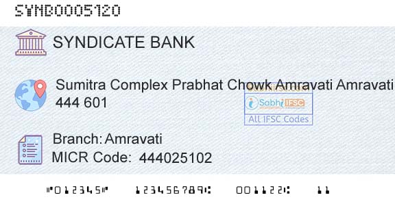 Syndicate Bank AmravatiBranch 