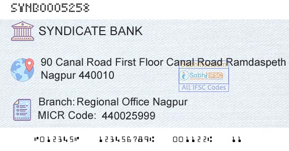 Syndicate Bank Regional Office NagpurBranch 