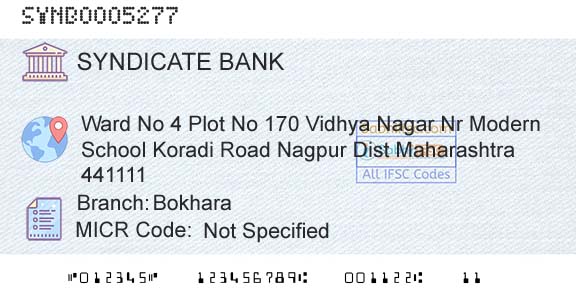 Syndicate Bank BokharaBranch 
