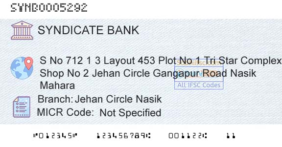 Syndicate Bank Jehan Circle NasikBranch 